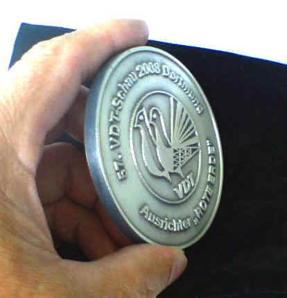 Die Erinnerungsmedaille zur VDT-Schau 2008