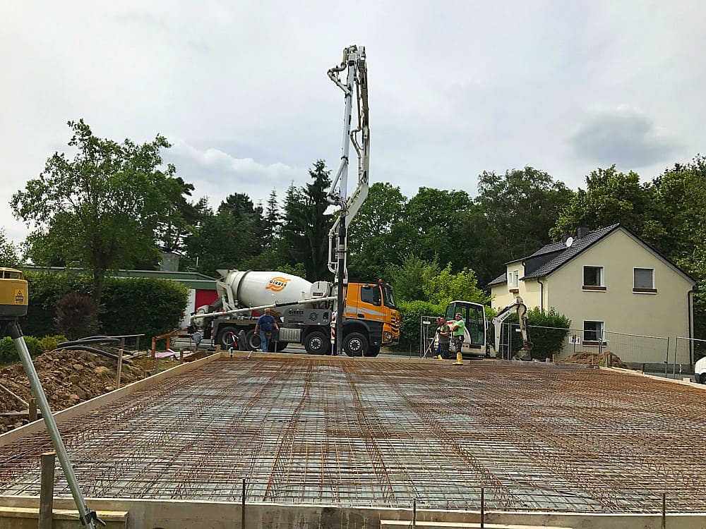 Aufbau der Betonpumpe